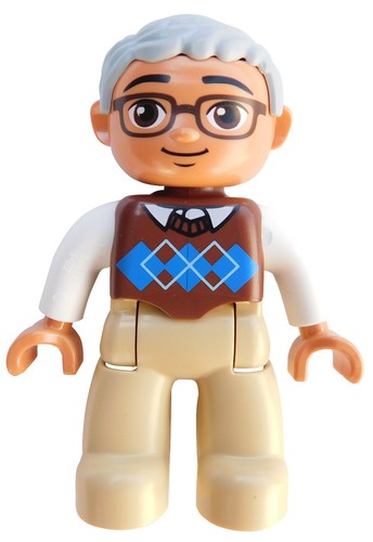 Lego duplo figur mann - figur, brille
