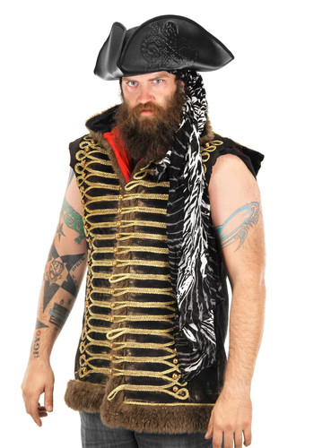 Piratenhut krake schwarzer - piratenhut,