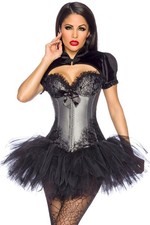 13046 Corsage silber schwarz