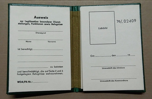 Ausweis nva besonderer - ausweis,