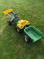 John Deere - Trettraktor mit Frontlader und Anhänger - rollyKid