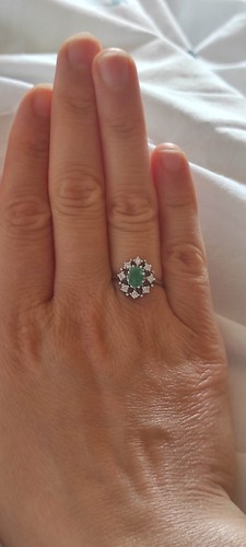 Smaragd ring diamanten 585er - smaragd,