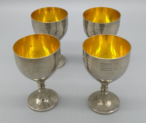 Versilbert eierbecher 4st art - eierbecher,