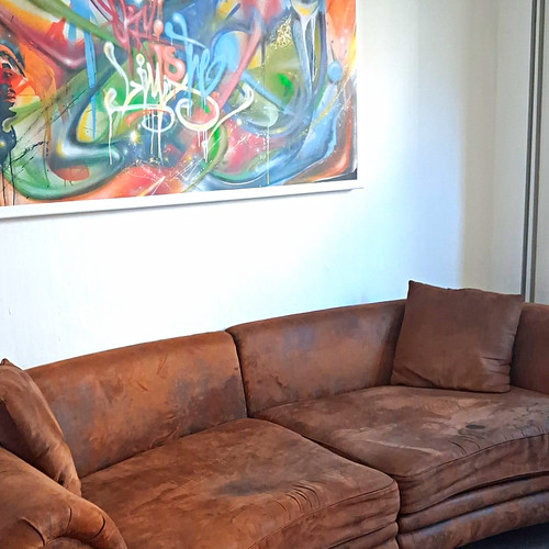 Braunes sitzer sofa - 3-sitzer, aus