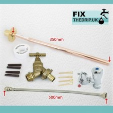 Außenhahn-Kit | Durchwandflansch, selbstschneidendes Ventil & Flexi-Stecker