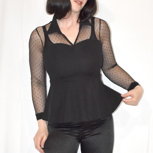 Gothic shirt mit schößchen - mit,