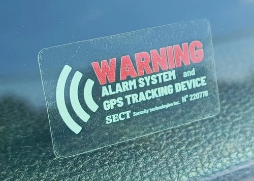 Aufkleber gps alarm weiß - 2,