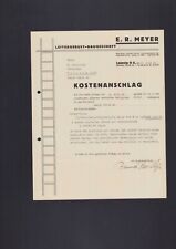 LEIPZIG, Brief 1938, E. R. Meyer Leitergerüst-Baugeschäft