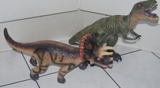 Jurassic Park Triceratops  und T-Rex, 2 Große  Dinosaurier Figuren
