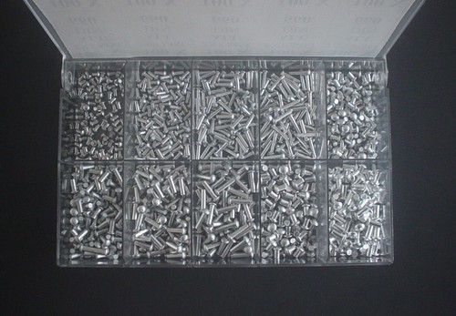 1000 alu nieten - alu, sortiment