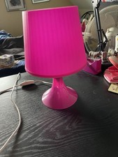 IKEA LAMPAN Retro Leuchte H 28 cm Pink Nachttischlampe E14 Tischleuchte