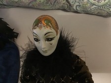 Porzellan Puppe Ballerina sehr fein gearbeitet H32 cm