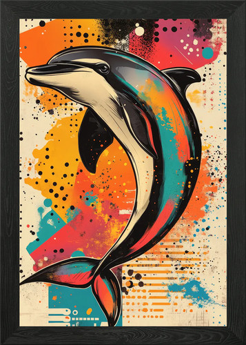 Delphin splash art - splash,