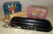 Paket Weihnachts Backset Kaiser Stollen-Backform 7 Ausstecher Nudelholz 2 Dosen