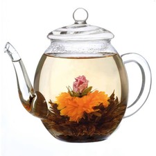 Creanoteekanne aus glas mit - aus,