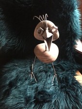 Vogel aus Feldstein + Edelstahl - H ca. 40 cm