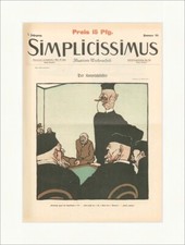 Titelseite der Nummer 35 von 1902 Bruno Paul Korpsphilister Simplicissimus 0349