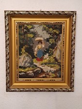 Gobelin Stickbild - gestickt