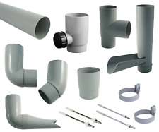 Marley Dachrinnenteile Fallrohrsystem DN 53 Grau RAL 7040 Dachrinnenset aus PCV