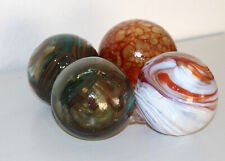 4 Glaskugeln Fensterkugeln  Dekokugeln mundgeblasen mit Aufhängeöse