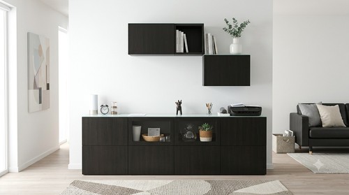 Dunkel braun lowboard - tv-lowboard,, ikea
