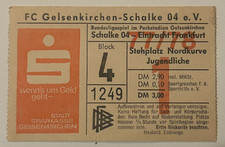 Eintrittskarte Sammler Ticket Schalke 04 - Eintracht Frankfurt 1977/78