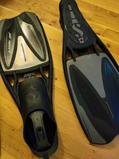 Scubapro JET SPORT Gr.  13 - 14 Slip in Fins Taucherflossen Schwarz Grau