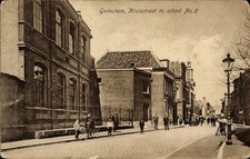 Ak Gorinchem Zuid-Holland Nederland, Kruisstraat, School No. 2 - 4798042
