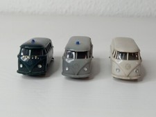 3x alter Wiking VW T1 Bus Rotes Kreuz/Polizei/Transporter Gebrauchsspuren 60er;