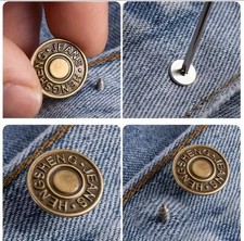 10x Jeansknöpfe Ersatz 17mm