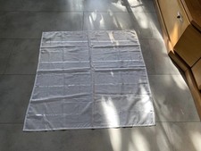 Tischdecke Mitteldecke 93x93cm Organza weiß silber