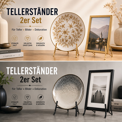 Tellerständer 2er set - 2er, metall