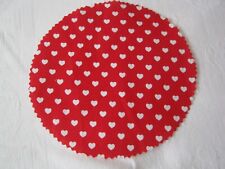 20 Stoff-Deckchen/Hauben rot