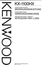Bedienungsanleitung-Operating Instructions für Kenwood KX-1100 HX 