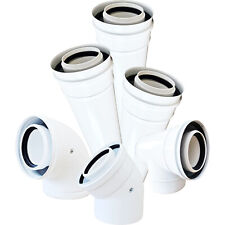 Abgassystem Brennwert Abgasrohr T-Stück Winkel Bogen Rohr Erdgasheizung 2 Größen