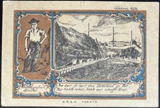 5 Mark Brühl bei Köln Serienschein Notgeld Gutschein  15.11.b