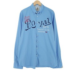 Gaastra Herrenhemd Blau Baumwolle Entdecker Abenteuer Lq9 Größe XL