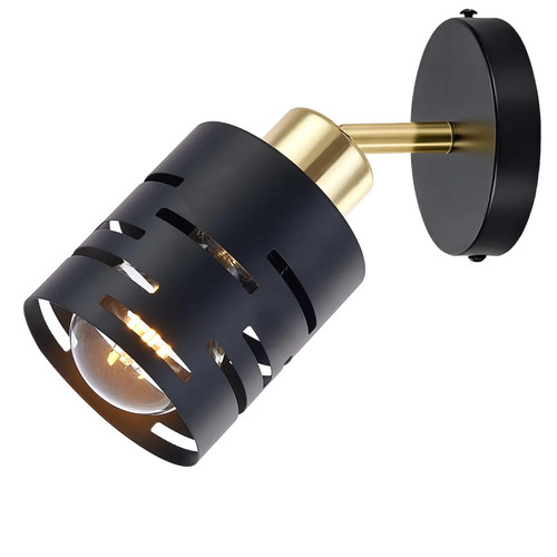 Wandleuchte e27 led schwarz - wandleuchte,