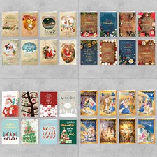 Weihnachtskarten mit Umschlag Set 50 Stück Grußkarten für Weihnachtsgrüße Xmas