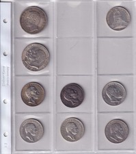 Kaiserreich 2 x 5 Mark m. Hessen 5 Mark 1904 Geburtstag  + 7 x 3 Mark ( 9 Münzen