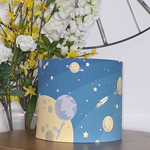Space moon and stars decken - and,