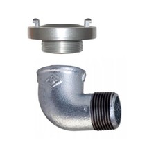2" Bogen Temperguss verzinkt