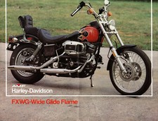 Prospekt Datenblatt Motorrad Harley Davidson FXWG Wideglide Flame