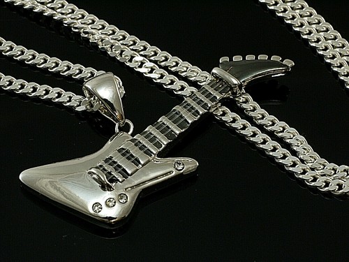 Silberkette 925 mit gitarren - silberkette,