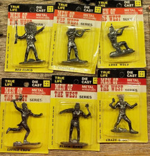Konvolut 6 Zinnfiguren Indianer originalverpackt TIME LIFE "MEN OF THE WEST"