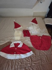 2 x Weihnachtsmann Kostüm mit Wichtelhelfer 