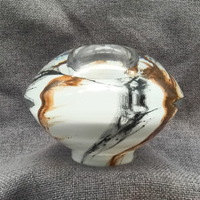 Öllampe aus Glas außergewöhnliches Glaskunst-Objekt Überfangglas Glasöllampe