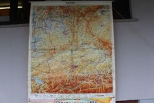 alte Schulwandkarte Rollkarte