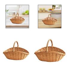 Gewebter Picknickkorb handgewebt Ostern Süßigkeitenkorb Behälter Blumenkörbe