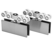 Edelstahl Rollwagen Laufwagen Glastüre Schiebetür Laufrolle Glasschiebetüre Tür